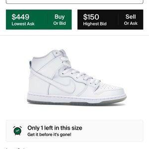 Nike SB Dunk High “White Ice”